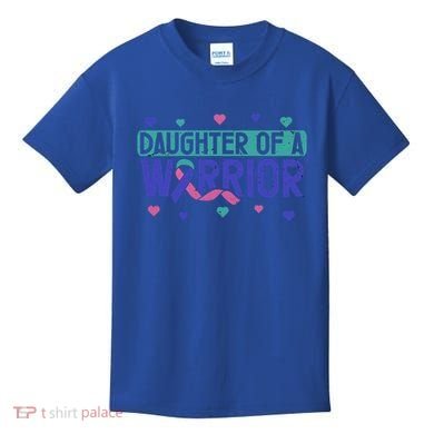 Thyroid Cancer Daughter Thyroid Disease Awareness Warrior Gift Kids T-Shirt