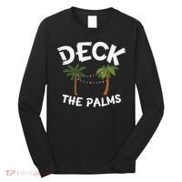 Tropical Christmas Deck The Palms Christmas In July Long Sleeve Shirt thumb 0