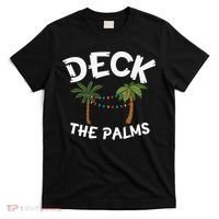 Tropical Christmas Deck The Palms Christmas In July T-Shirt thumb 0