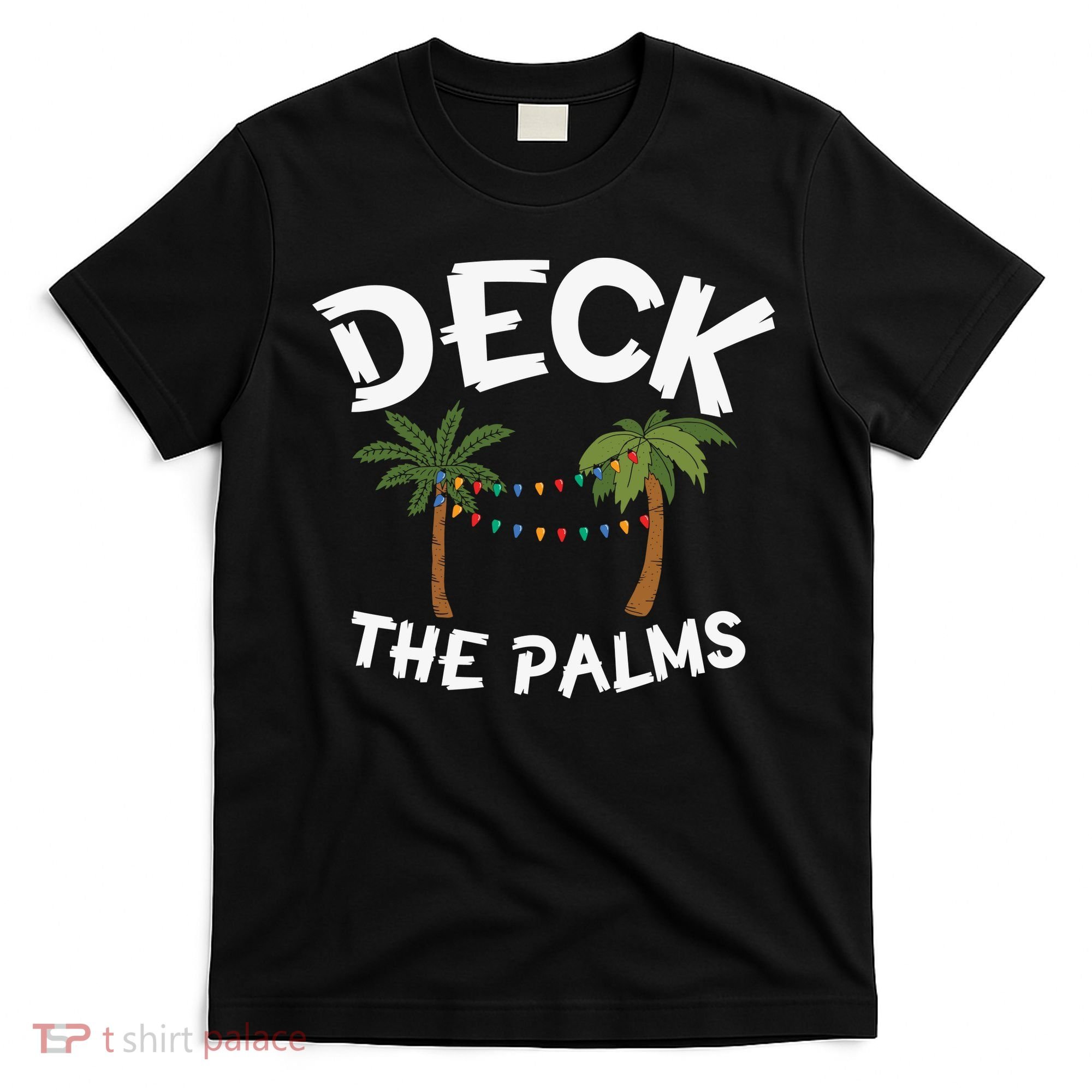 Tropical Christmas Deck The Palms Christmas In July T-Shirt