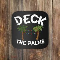 Tropical Christmas Deck The Palms Christmas In July Coaster thumb 0
