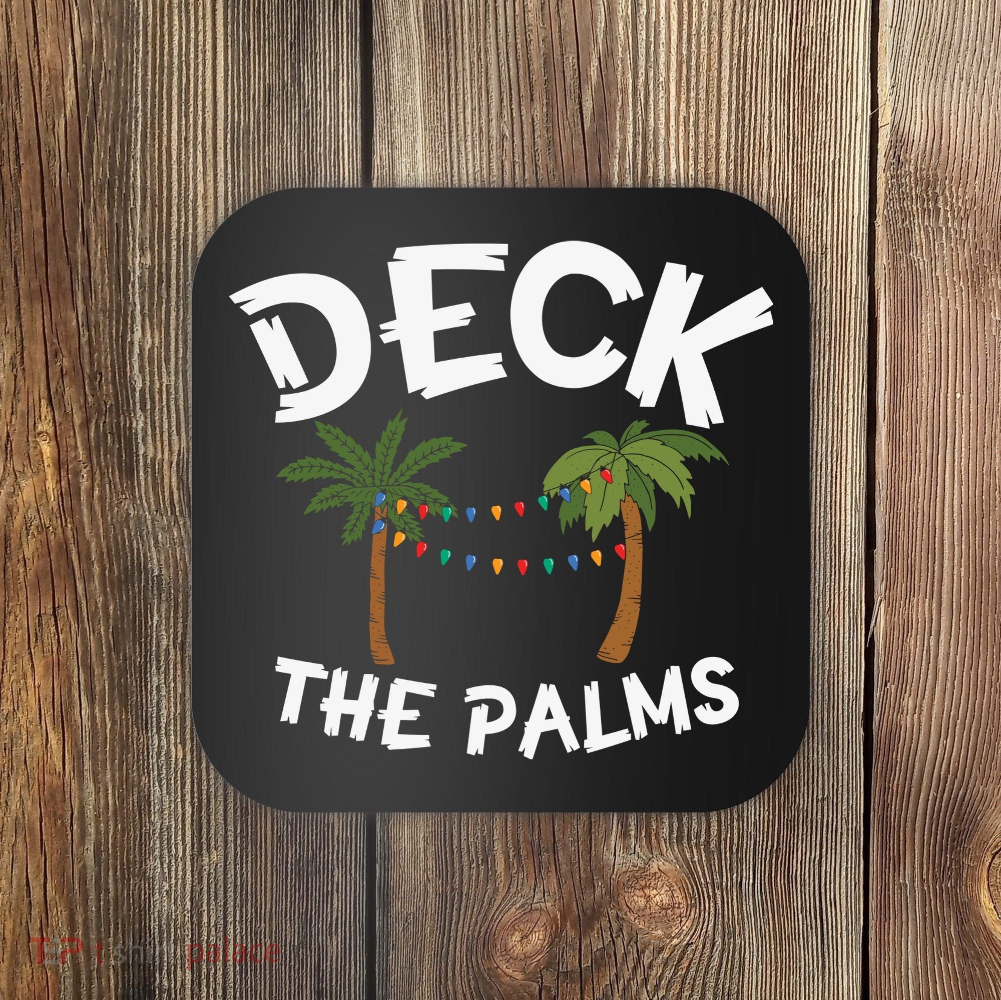 Tropical Christmas Deck The Palms Christmas In July Coaster