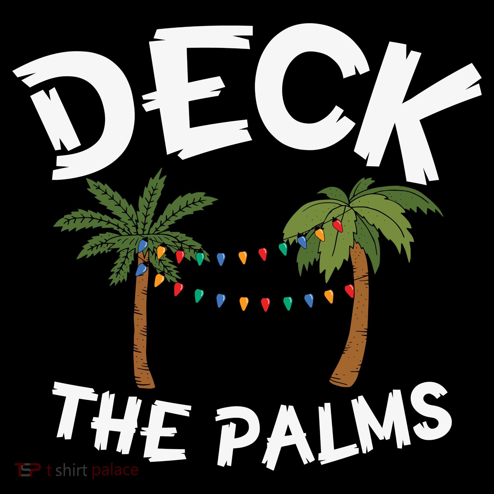 Tropical Christmas Deck The Palms Christmas In July Women's Hoodie