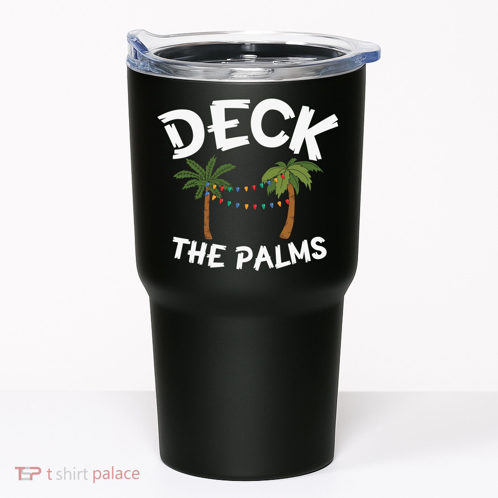 Tropical Christmas Deck The Palms Christmas In July Tumbler