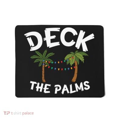 Tropical Christmas Deck The Palms Christmas In July Mousepad