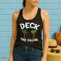 Tropical Christmas Deck The Palms Christmas In July Women's Tank Top thumb 2
