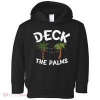 Tropical Christmas Deck The Palms Christmas In July Toddler Hoodie thumb 0