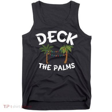 Tropical Christmas Deck The Palms Christmas In July Tank Top