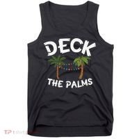 Tropical Christmas Deck The Palms Christmas In July Tank Top thumb 0