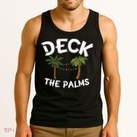 Tropical Christmas Deck The Palms Christmas In July Tank Top thumb 3