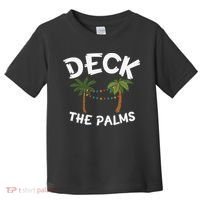 Tropical Christmas Deck The Palms Christmas In July Toddler T-Shirt thumb 0