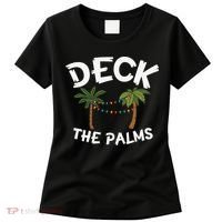 Tropical Christmas Deck The Palms Christmas In July Women's T-Shirt thumb 0