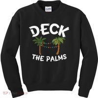 Tropical Christmas Deck The Palms Christmas In July Kids Sweatshirt thumb 0