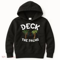 Tropical Christmas Deck The Palms Christmas In July Kids Hoodie thumb 0