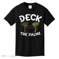 Tropical Christmas Deck The Palms Christmas In July Kids T-Shirt thumb 0