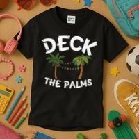 Tropical Christmas Deck The Palms Christmas In July Kids T-Shirt thumb 3