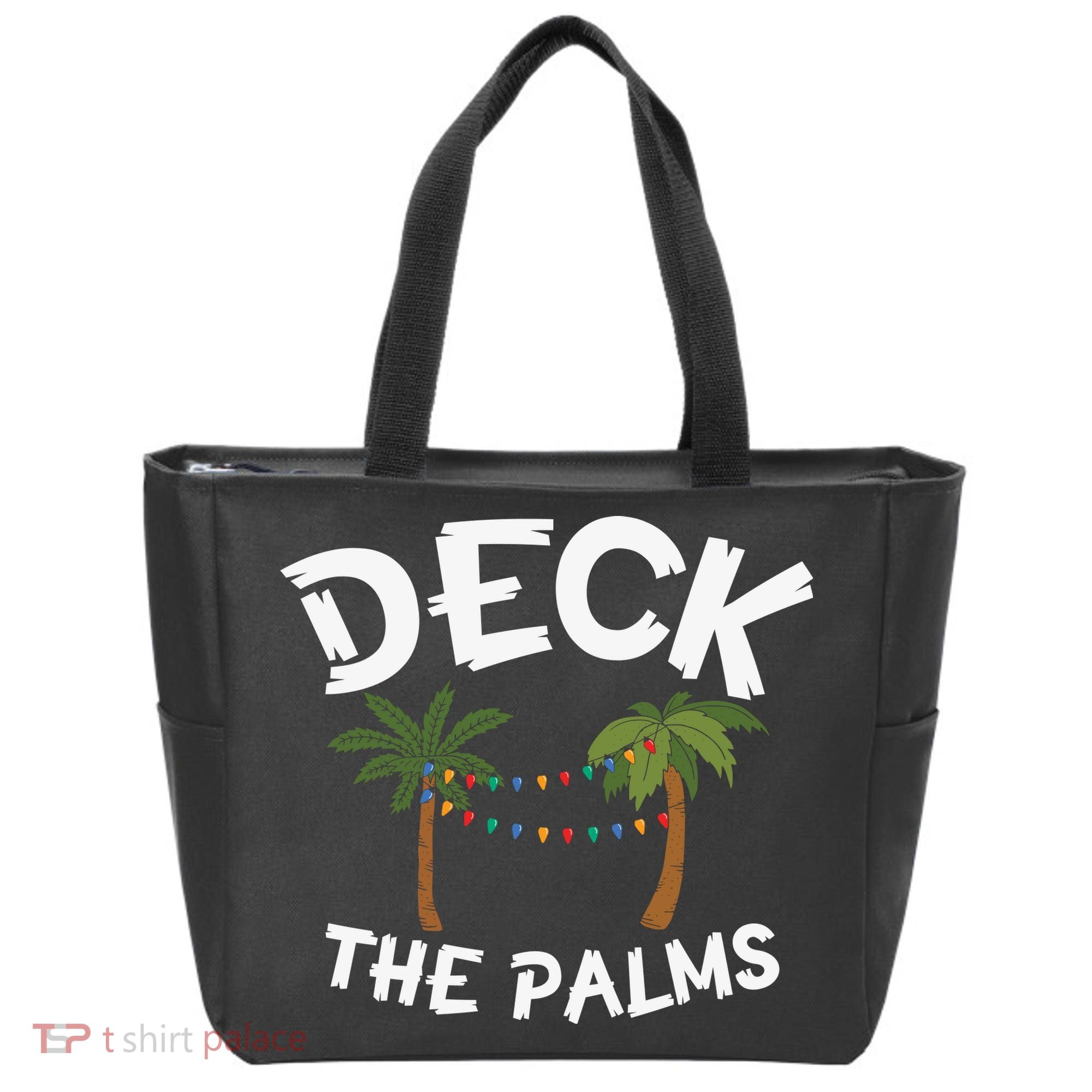 Tropical Christmas Deck The Palms Christmas In July Tote Bag