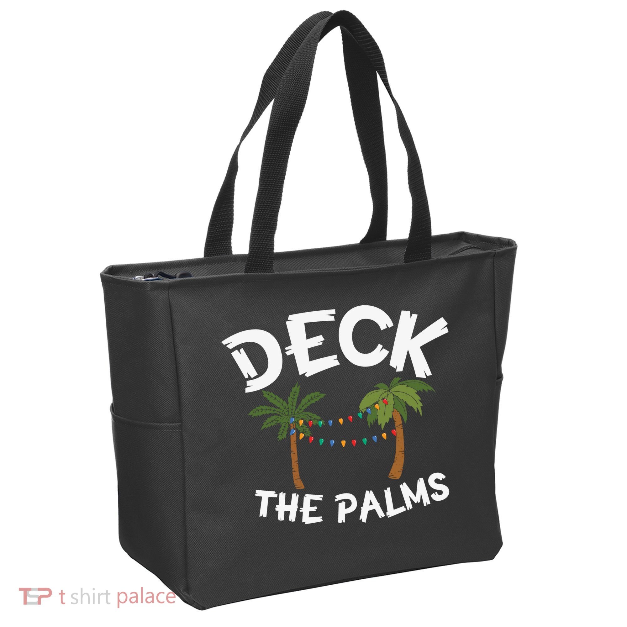 Tropical Christmas Deck The Palms Christmas In July Tote Bag