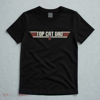 Top Cat Dad Funny Vintage 80's Gift Cat Father Father's Day T-Shirt thumb 5