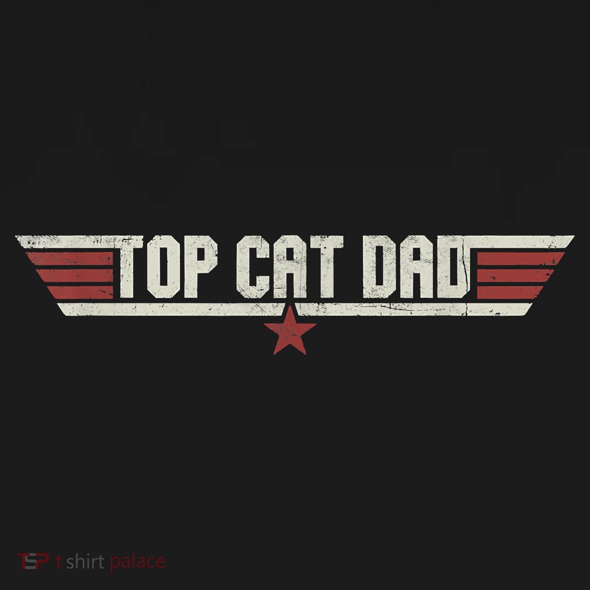 Top Cat Dad Funny Vintage 80's Gift Cat Father Father's Day T-Shirt