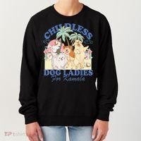This Childless Dog Lady Is Voting Kamalaharris 2024 Women's Sweatshirt thumb 0