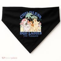 This Childless Dog Lady Is Voting Kamalaharris 2024 USA-Made Doggie Bandana thumb 0