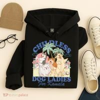 This Childless Dog Lady Is Voting Kamalaharris 2024 Hoodie thumb 4