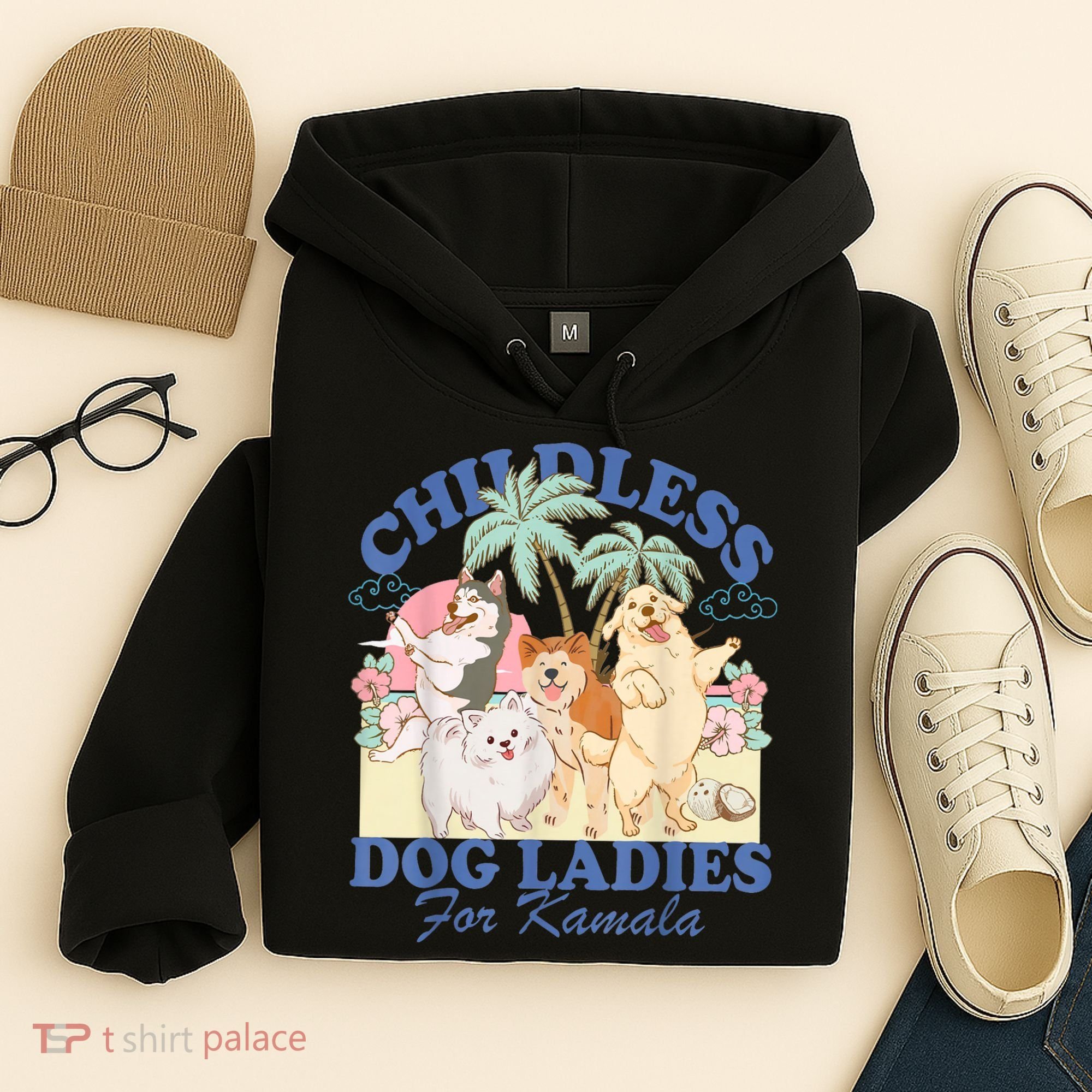 This Childless Dog Lady Is Voting Kamalaharris 2024 Hoodie