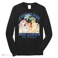 This Childless Dog Lady Is Voting Kamalaharris 2024 Long Sleeve Shirt thumb 0