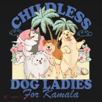 This Childless Dog Lady Is Voting Kamalaharris 2024 Long Sleeve Shirt thumb 2