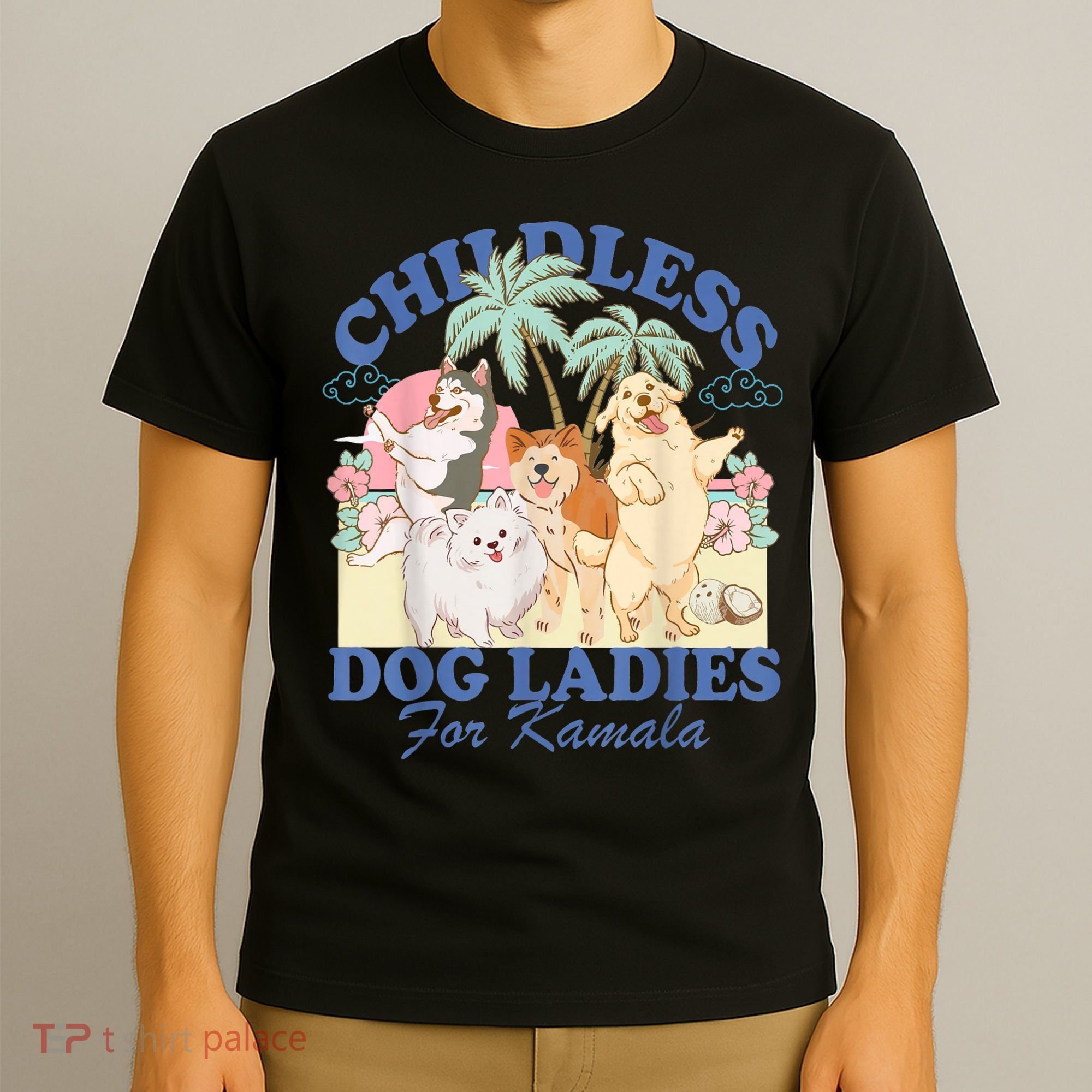 This Childless Dog Lady Is Voting Kamalaharris 2024 T-Shirt