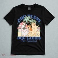This Childless Dog Lady Is Voting Kamalaharris 2024 T-Shirt thumb 5
