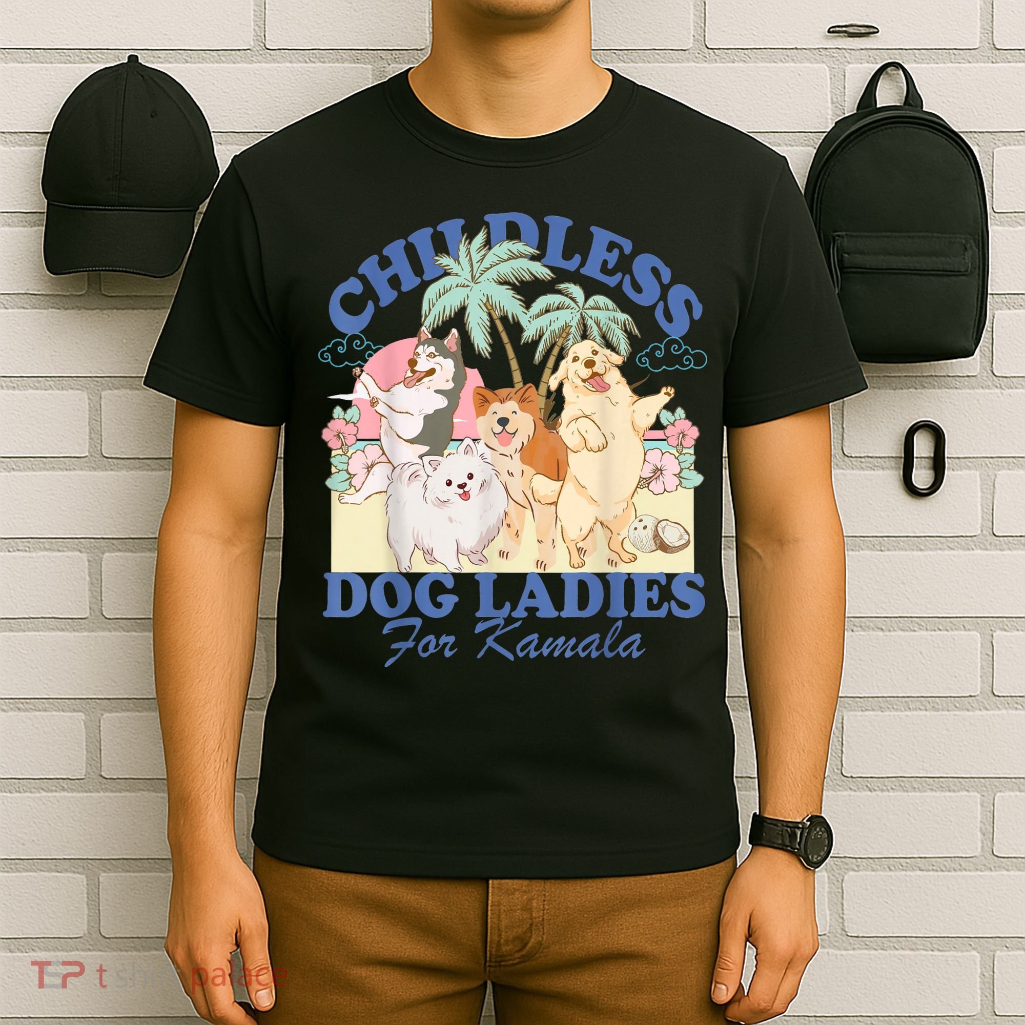 This Childless Dog Lady Is Voting Kamalaharris 2024 T-Shirt