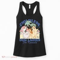This Childless Dog Lady Is Voting Kamalaharris 2024 Women's Tank Top thumb 0