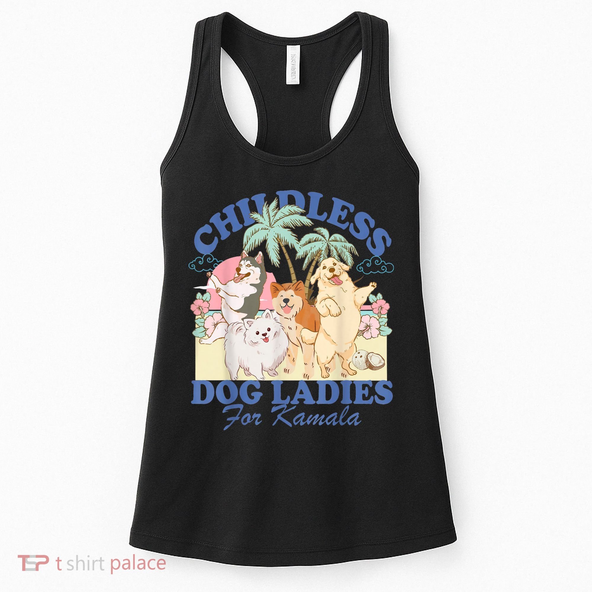 This Childless Dog Lady Is Voting Kamalaharris 2024 Women's Tank Top