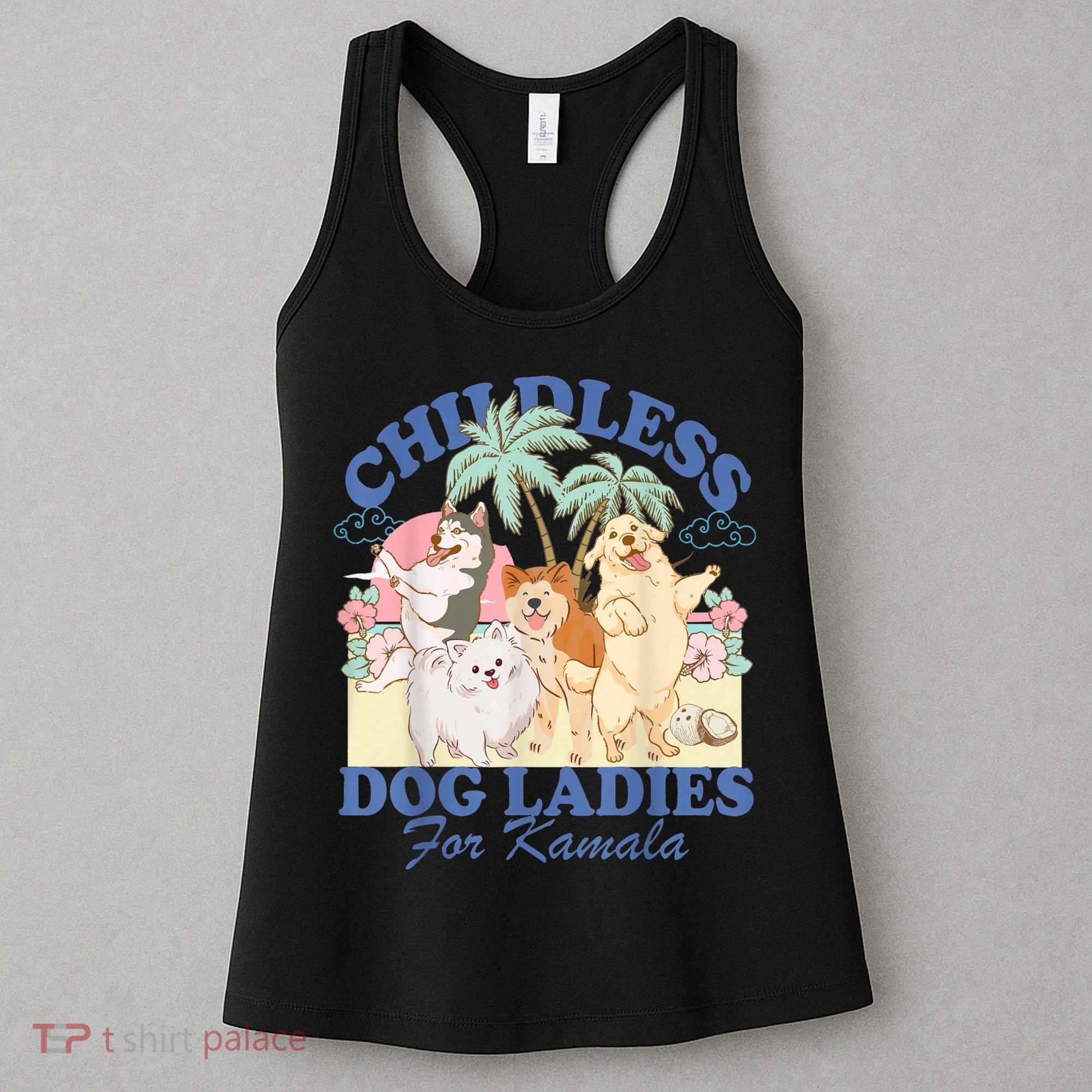 This Childless Dog Lady Is Voting Kamalaharris 2024 Women's Tank Top