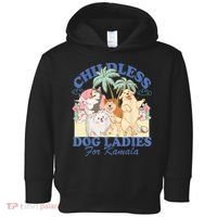This Childless Dog Lady Is Voting Kamalaharris 2024 Toddler Hoodie thumb 0