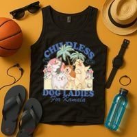 This Childless Dog Lady Is Voting Kamalaharris 2024 Tank Top thumb 4