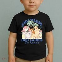 This Childless Dog Lady Is Voting Kamalaharris 2024 Toddler T-Shirt thumb 2