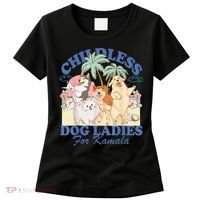 This Childless Dog Lady Is Voting Kamalaharris 2024 Women's T-Shirt thumb 0