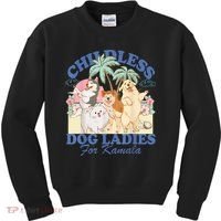 This Childless Dog Lady Is Voting Kamalaharris 2024 Kids Sweatshirt thumb 0