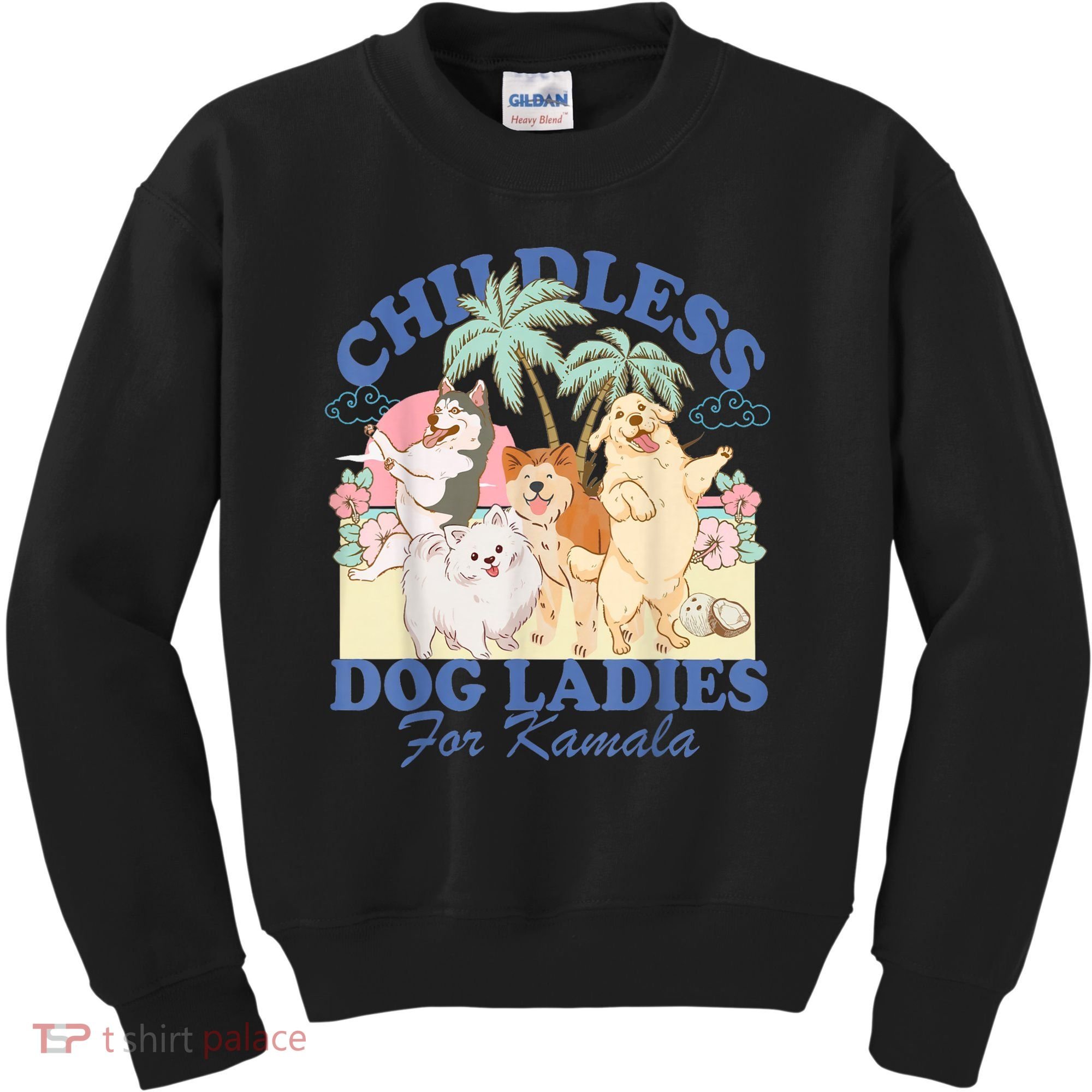 This Childless Dog Lady Is Voting Kamalaharris 2024 Kids Sweatshirt