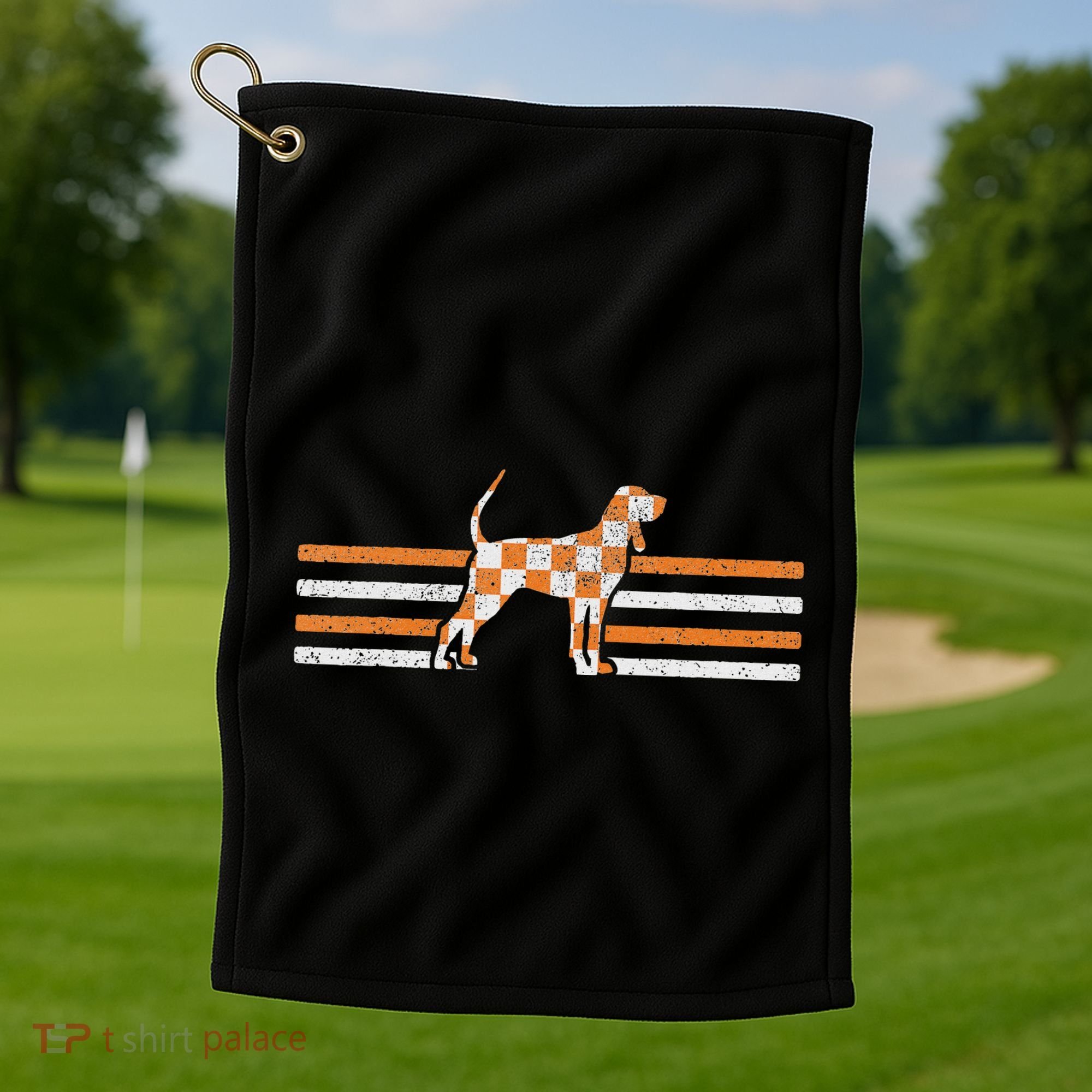Tennessee Coonhound Dog Tennessee Retro Golf Towel