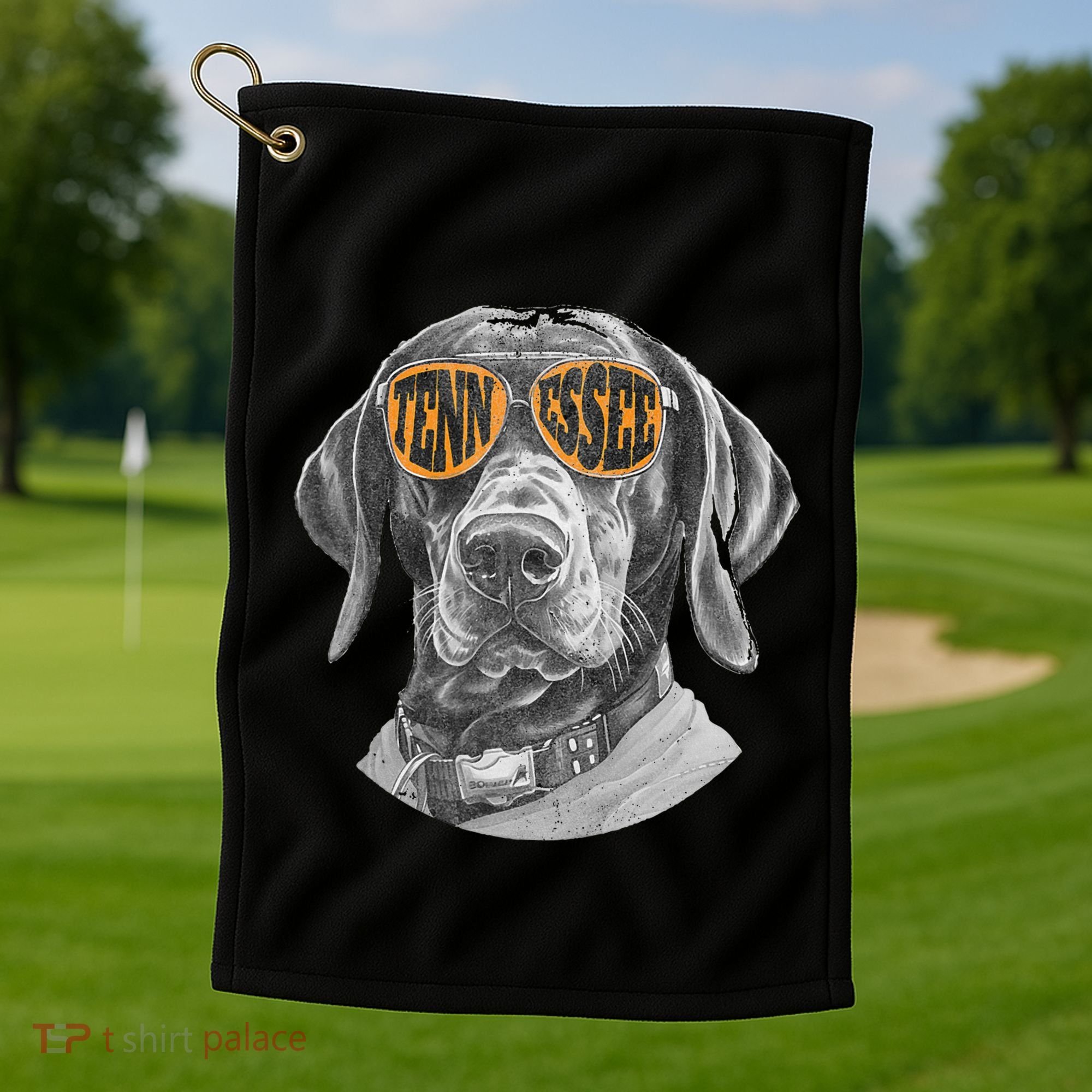 Tennessee Coonhound Dog Sport Lovers Tennessee Tri Stars Golf Towel