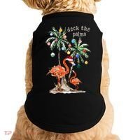 Tropical Christmas Deck The Palms Holiday Flamingo Doggie Tank thumb 0