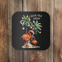 Tropical Christmas Deck The Palms Holiday Flamingo Coaster thumb 0