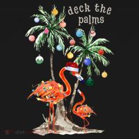 Tropical Christmas Deck The Palms Holiday Flamingo Mousepad thumb 1