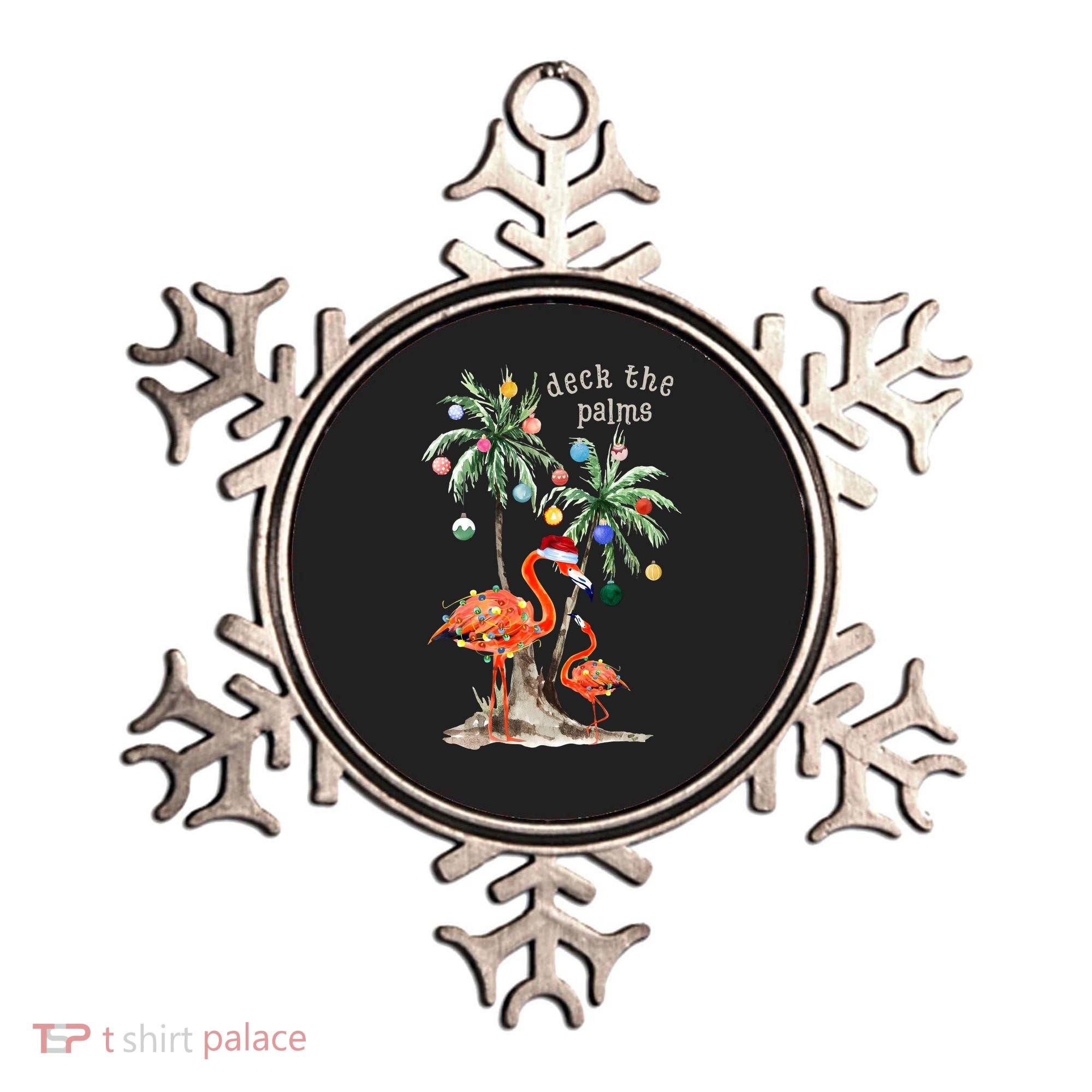 Tropical Christmas Deck The Palms Holiday Flamingo Ornament