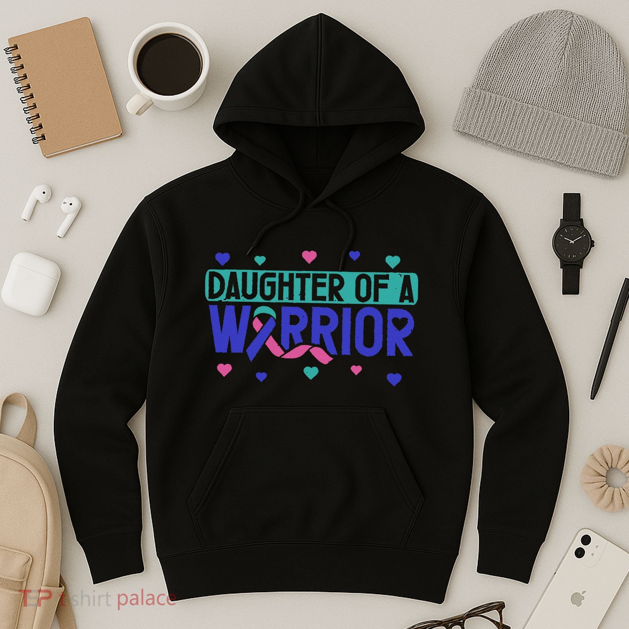 Thyroid Cancer Daughter Thyroid Disease Awareness Warrior Hoodie