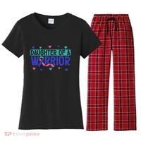 Thyroid Cancer Daughter Thyroid Disease Awareness Warrior Women's Flannel Pajama Set thumb 0